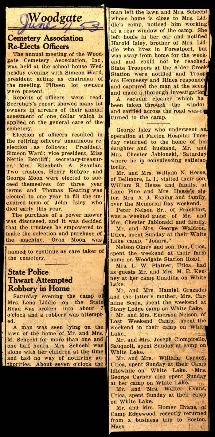 woodgate news june 4 1953