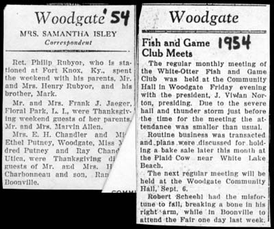 woodgate news 1954