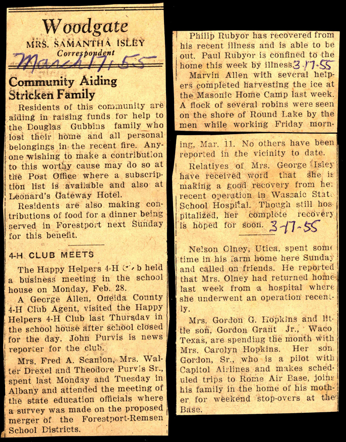 woodgate news march 17 1955