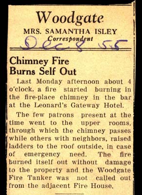 chimney fire at leonards gateway hotel burns self out december 1955