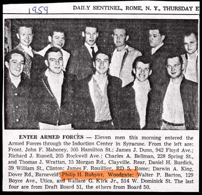 eleven men enter armed forces 1959