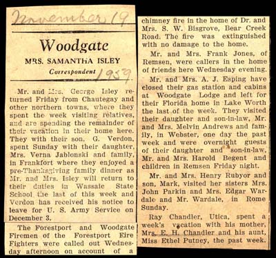 woodgate news november 19 1959