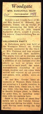 woodgate news october 1959