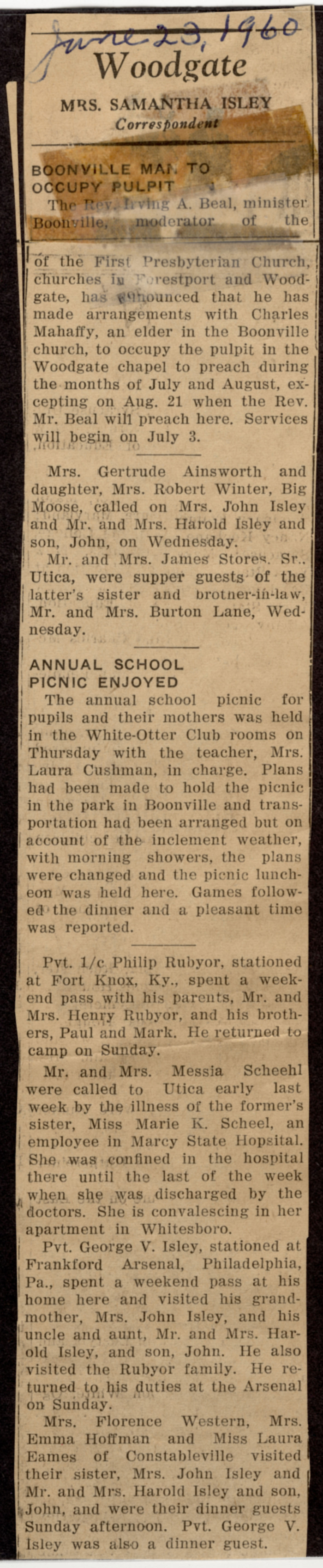 woodgate news boonville herald june23 1960