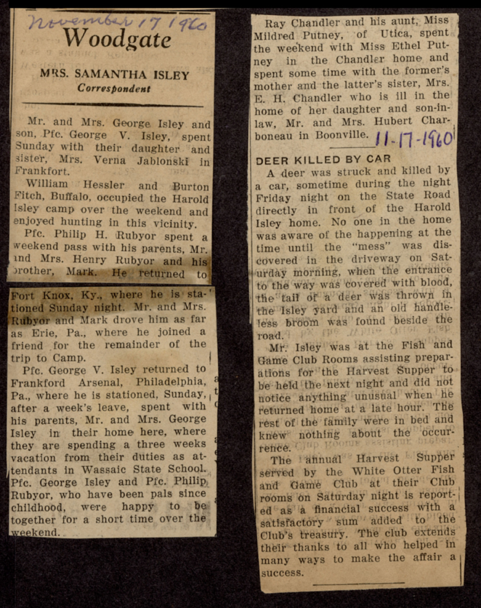 woodgate news boonville herald november17 1960