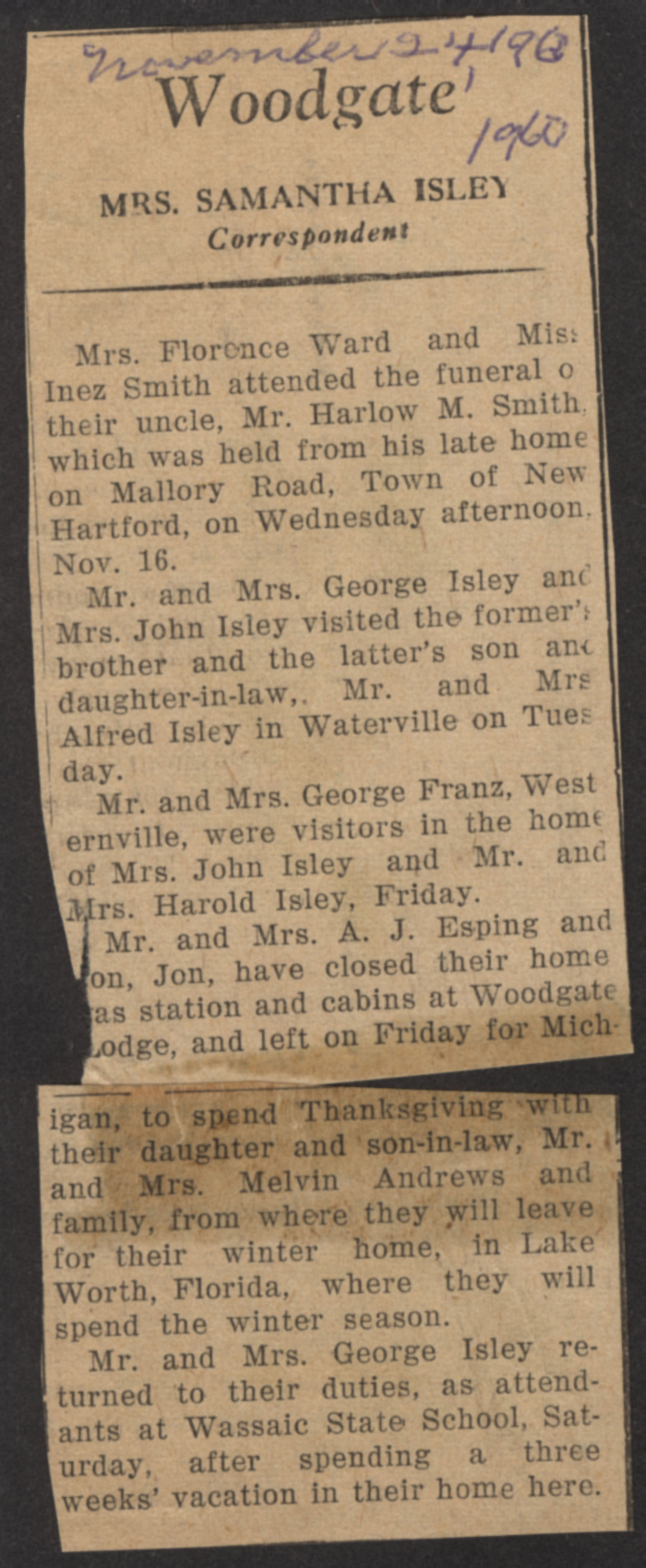 woodgate news boonville herald november24 1960