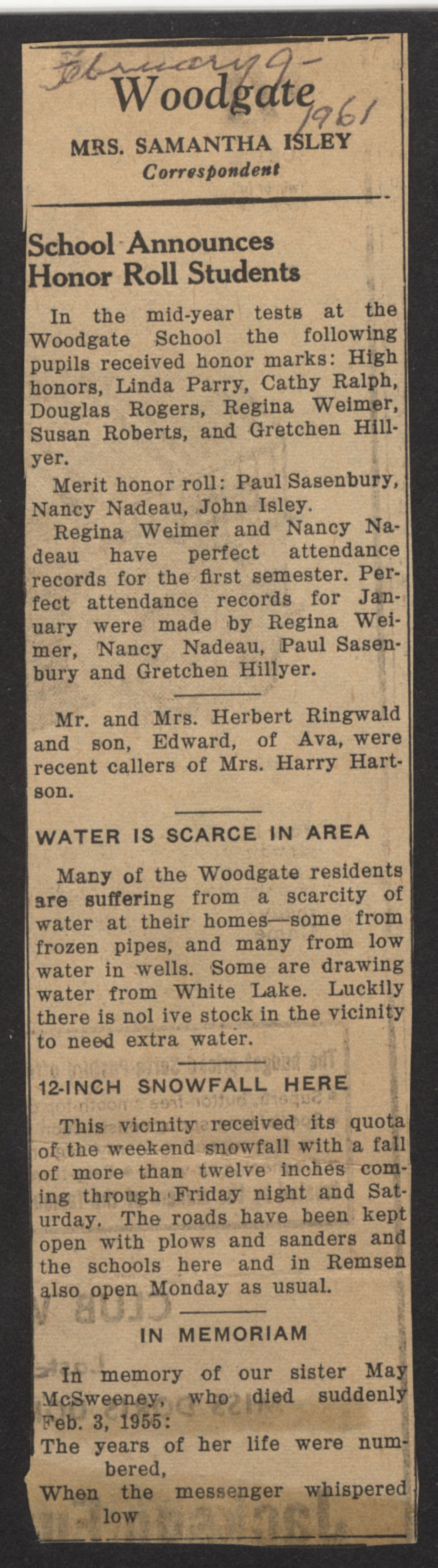 woodgate news boonville herald february9 1961