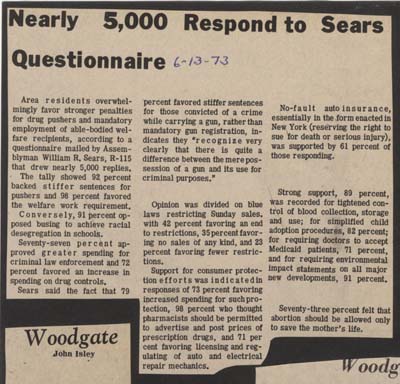 nearly 5000 respond to sears questionaire