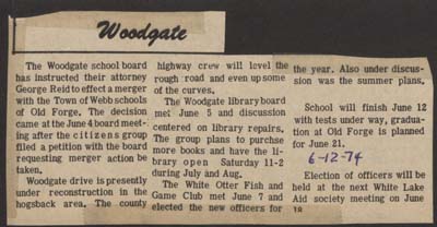 woodgate news june12 1974