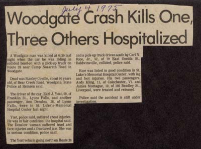 woodgate crash kills one three hospitalized