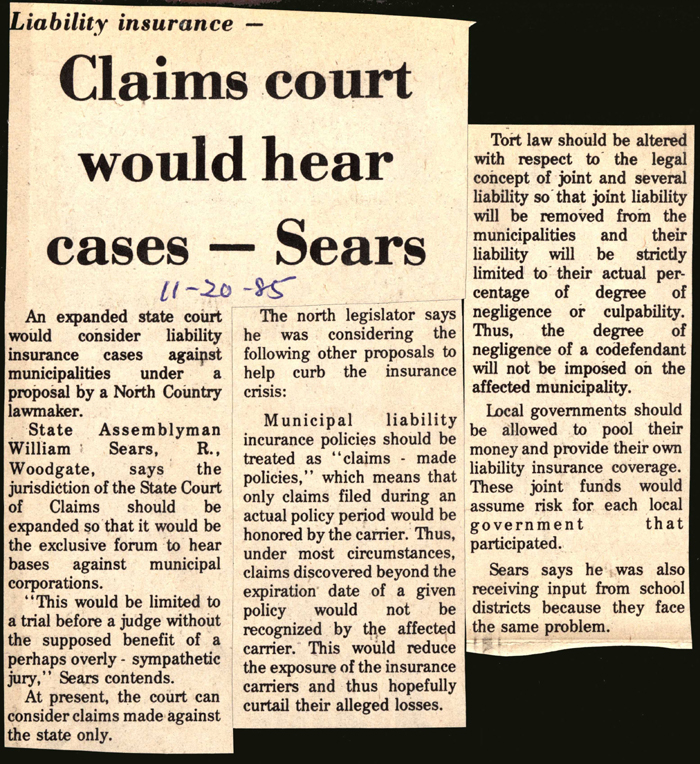 sears wants claims court to hear cases november 20 1985