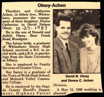 david nelson olney engaged to donna catherine achen october 27 1987