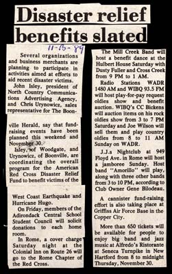 disaster relief benefits slated november 15 1989