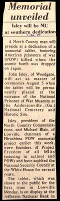 john isley of woodgate to be mc at pow memorial unveiling in georgia july 26 1989 001