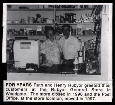 rubyor general store closes in 1990