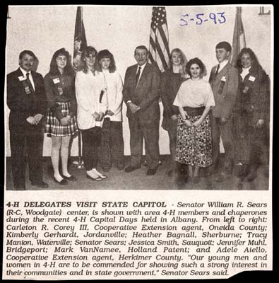 4h delegates visit albany during capital days may 5 1993