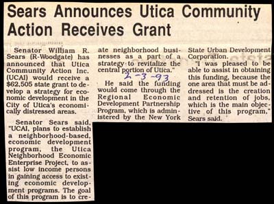 utica community action receives grant sears announces february 3 1993