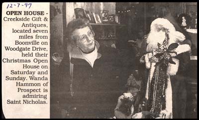 creekside gifts and antiques holds christmas open house december 7 1997